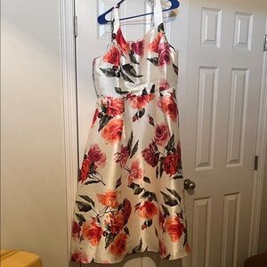 Donna Ricco Floral Dress - White and Pink